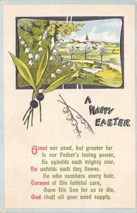 Holiday Easter Post Card Old Vintage Antique Writing on back