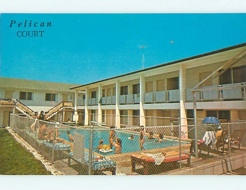 Unused Pre-1980 PELICAN COURT MOTEL & POOL Panama City Beach Florida FL u7349-22