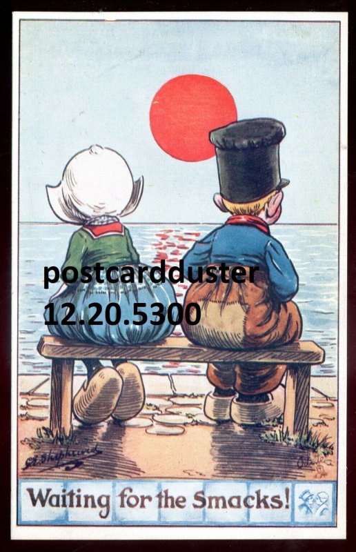 h3428- Artist- SHEPHARD Postcard 1915 Humor Little Hollanders Dutch Kids by Tuck