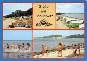 Beckerwitz, Germany  CAMPING ON THE BEACH Tents~Beach Ball~Swimming 4X6 Postcard