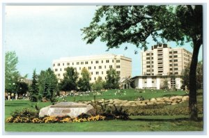 c1950s Gordon C Swann Monument The University of Calgary Alberta Canada Postcard