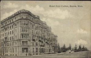 Boston MA Hotel Fritz Carlton c1910 Postcard