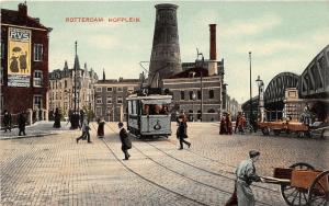 Hofplein Tram Streetcar Rotterdam Netherlands 1910c postcard