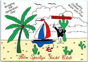 Postcard - Palm Springs Yacht Club - Palm Springs, California