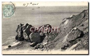 Old Postcard Landslide Havre de la Falaise