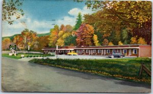 1957 Old White Motel Highway 60 Near White Sulphur Springs WV Postcard