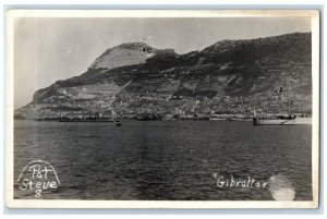 c1920's Sea Hills View Gibraltar Unposted Pat Steve 8 RPPC Photo Postcard