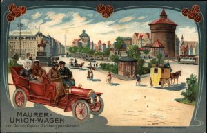 Early German Car Auto Promo MAURER-UNION WAGEN 1908 Used Postcard
