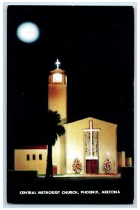 c1960 Central Methodist Church Valley Sun Palm Lane Phoenix Arizona AZ Postcard