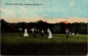 Excelsior Springs MO~Playing the Golf Links~Course~Victorian Lady Golfers~1910