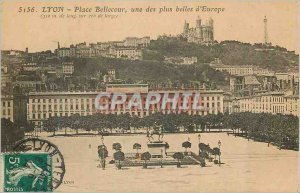 Old Postcard Lyon, place Bellecour one of the best in europe