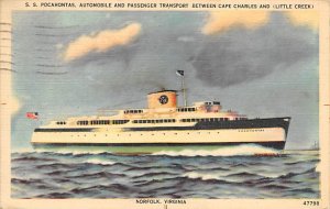 SS Pocahontas Ferry Boats Ship 1943 