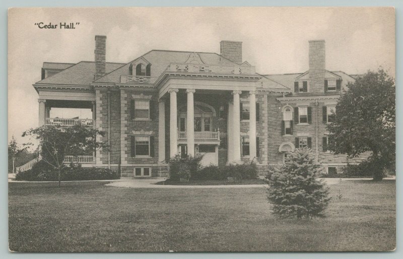 Virginia~Cedar Hall Entrance~c1910 Postcard