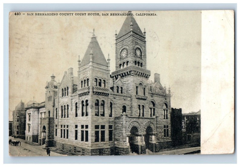 C 1910 County Court House San Bernardino California Vintage Postcard F47