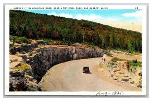 Horse Cut Mountain Road Acadia National Park Bar Harbor ME UNP WB Postcard S25