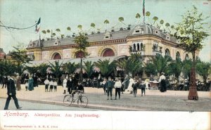 Germany Hamburg Alsterpavillon Am Jungfernstieg Vintage Postcard 07.94