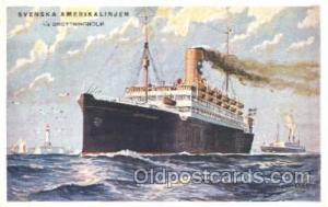 T.S. Drottningholm Svenska Amerika Linien, Line, Lines, Ship Ships Postcard P...