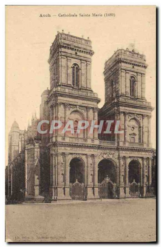 Old Postcard Auch Cathedrale Sainte Marie