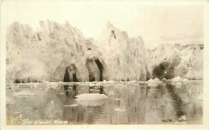 Alaska Taku Glacier W Co 1920s RPPC Photo Postcard 22-497