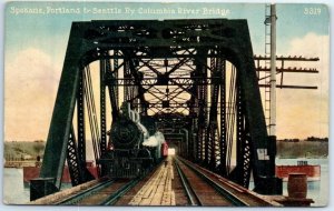 Postcard - Spokane, Portland & Seattle Ry. Columbia River Bridge - Washington