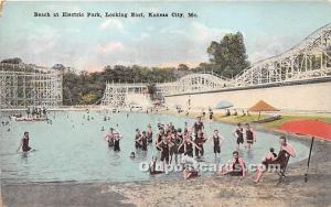 Beach at Electric Park Looking East Kansas City, Missouri, MO, USA Rip on bac...