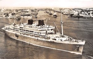 MS Willem Ruys Willem Ruys Mobile Oceanic Line, Real Photo Unused 