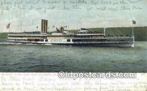 Hudson River Day Line Steamer, Albany, New York, NY USA Steam Ship 1907 corne...