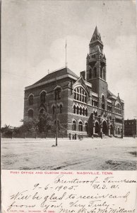 Post Office Nashville TN Tennessee Custom House c1905 Kropp Postcard H59