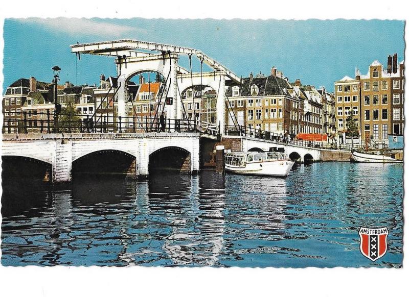 Meagre Bridge Across the Amstel Amsterdam Noord Holland