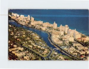 Postcard Aerial View of Miami Beach Florida USA