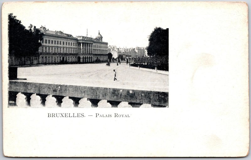 Bruxelles Palais Royal Belgium Long Square & Building Structure Antique Postcard