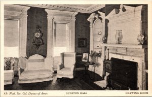 Gunston Hall Interior Drawing Room Fairfax County Virginia BW Postcard