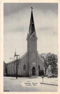 London Ohio Catholic Church Antique Postcard J52374 