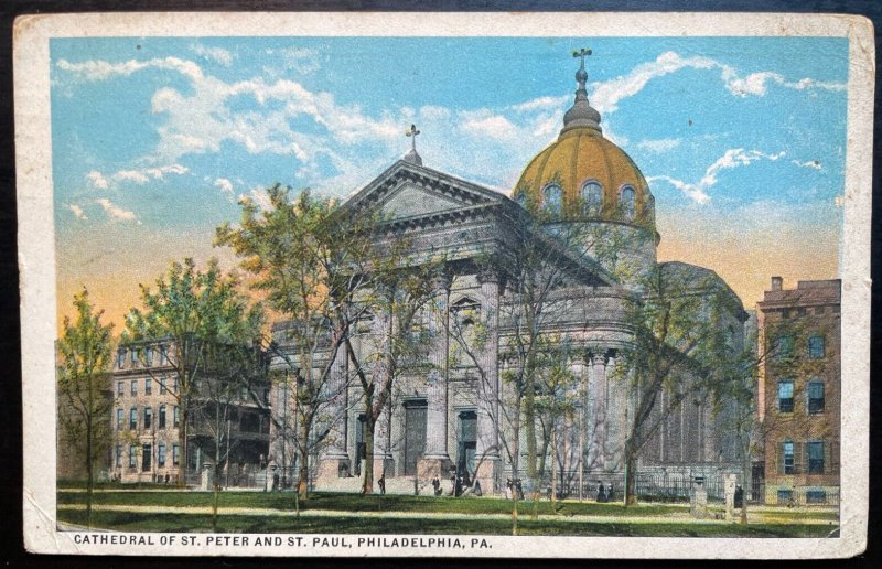 Vintage Postcard 1922 Cathedral of St. Peter & St. Paul, Philadelphia, PA