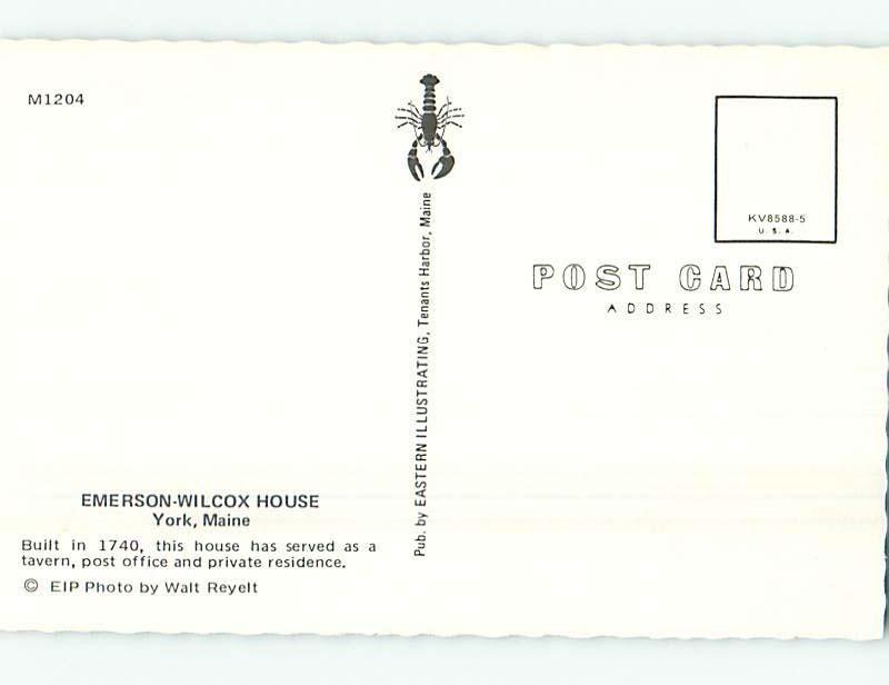 Unused Pre-1980 POST OFFICE SCENE York Maine ME hs1022