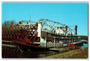 Vicksburg Mississippi Postcard Showboat Sprague Steamer Cruise Ship 1960 Antique