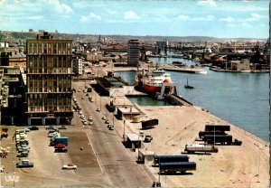 Le Havre The Car Ferry at the Quay 1950s Postcard France Cars