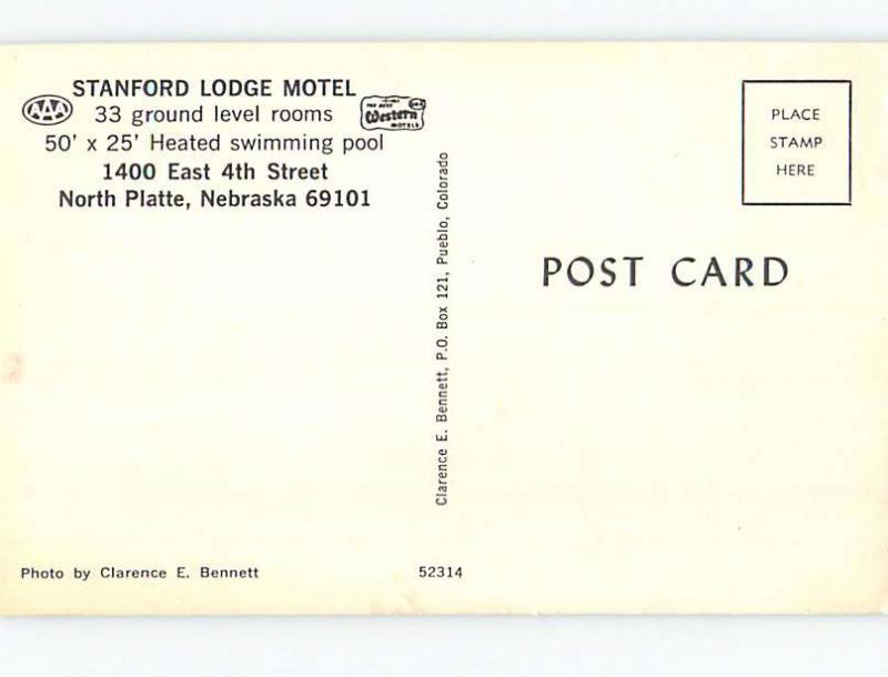 Pre-1980 STANFORD LODGE MOTEL North Platte Nebraska NE M4563