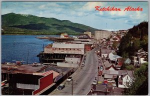 Vintage Ketchikan Alaska Postcard Webber Air Seaplanes Harbor View 1961 H83