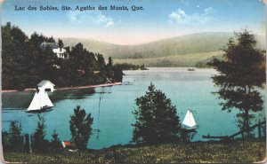 Canada Lac Des Sables Sainte Agathe Des Monts Quebec Vintage Postcard 03.82