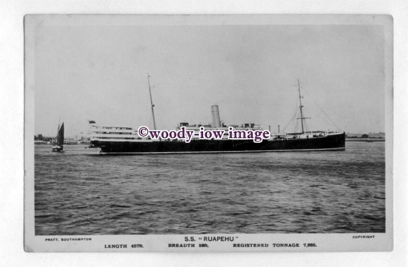 pf6691 - New Zealand Lines Liner - Ruapehu , built 1901 - postcard