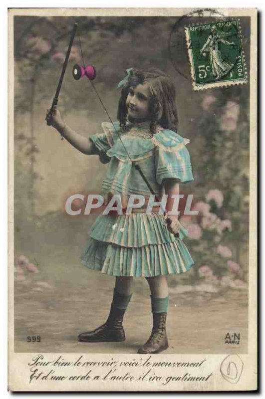 Old Postcard Diabolo Child