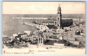 BARI Panorama del Porto ITALY Postcard