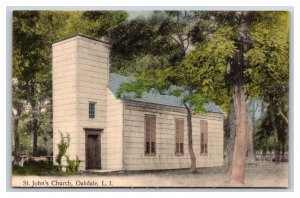 St John's Church Oakdale Long Island New York NY UNP Unused DB Postcard V17