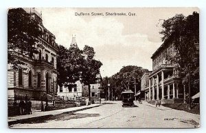 SHERBROOKE, Quebec Canada ~ DUFFERIN STREET Streetcar c1910s Postcard