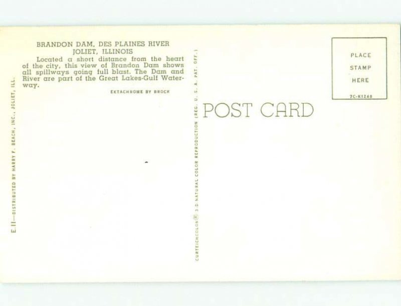 Pre-1980 DAM SCENE Joliet Illinois IL AF5792@