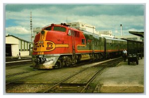 Vintage 1966 Postcard Santa Fe Railroad - The Chicagoan Leaving Dallas Texas