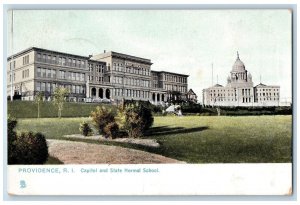 Providence Rhode Island Postcard Capitol And State Normal School Building 1908