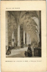 CPA PÉRONNE Eglise St-Jean Intérieur (751042)