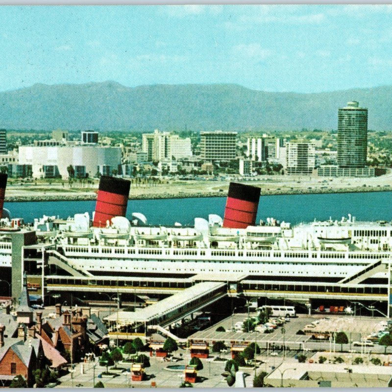 c1960s Long Beach, CA Queen Mary Ocean Liner Steamship Novelty 9 Los Angeles 8P